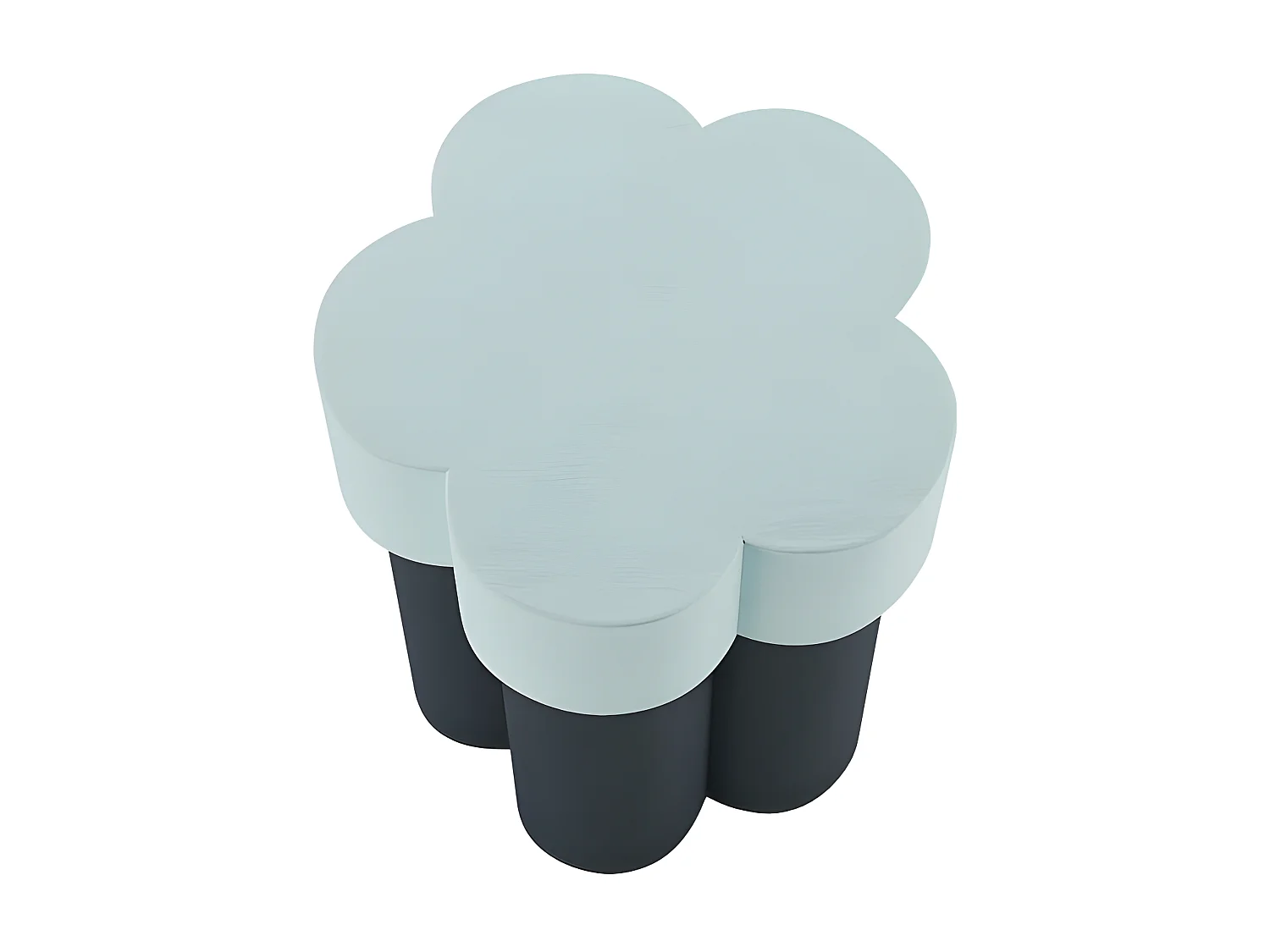 MAGNOLIA - Table d’appoint en forme de fleur, magnésie bleue