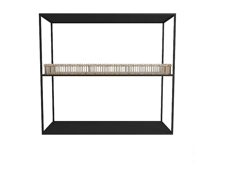 LAZARE - Console en métal et bambou
