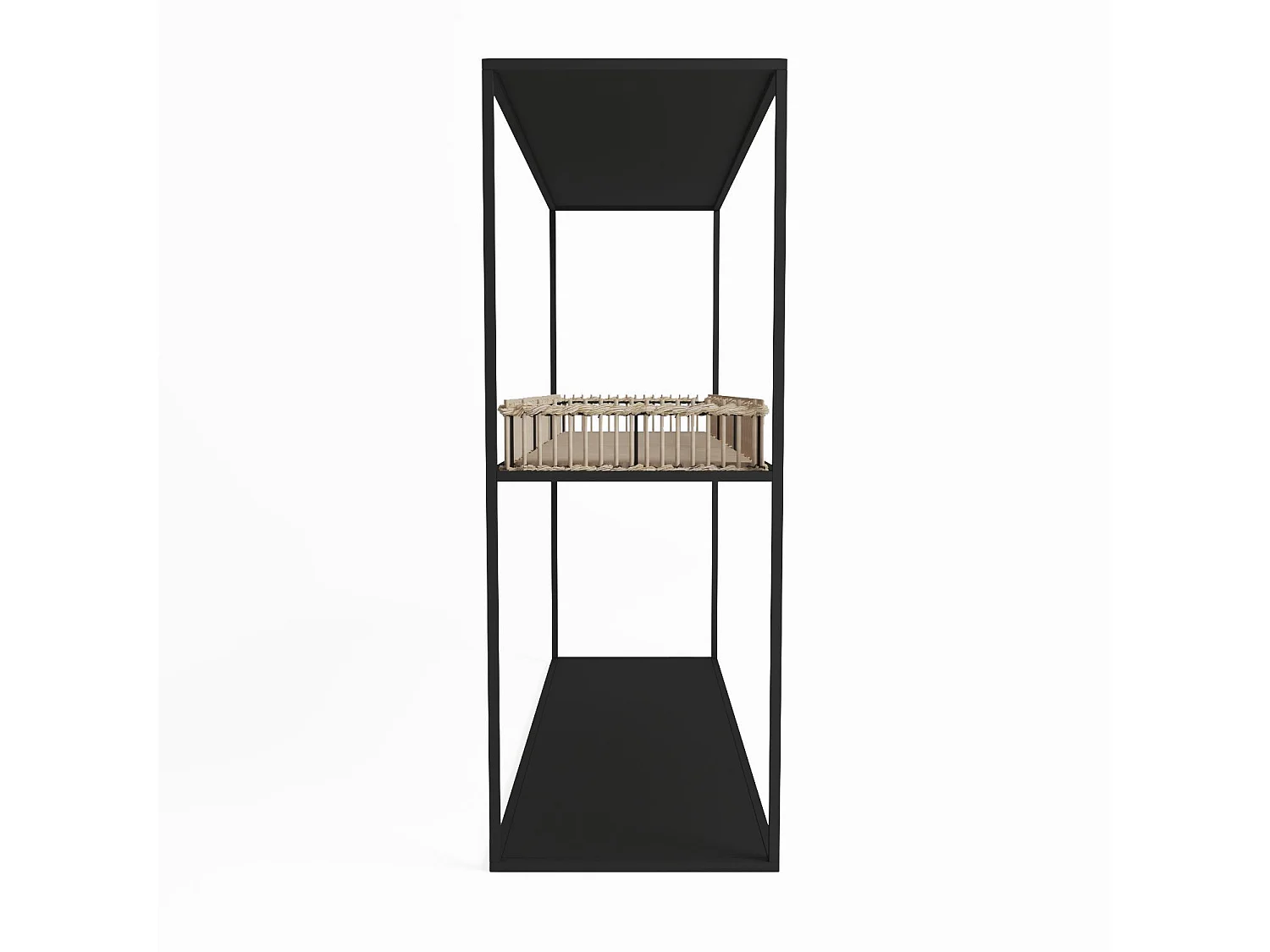 LAZARE - Console en métal et bambou