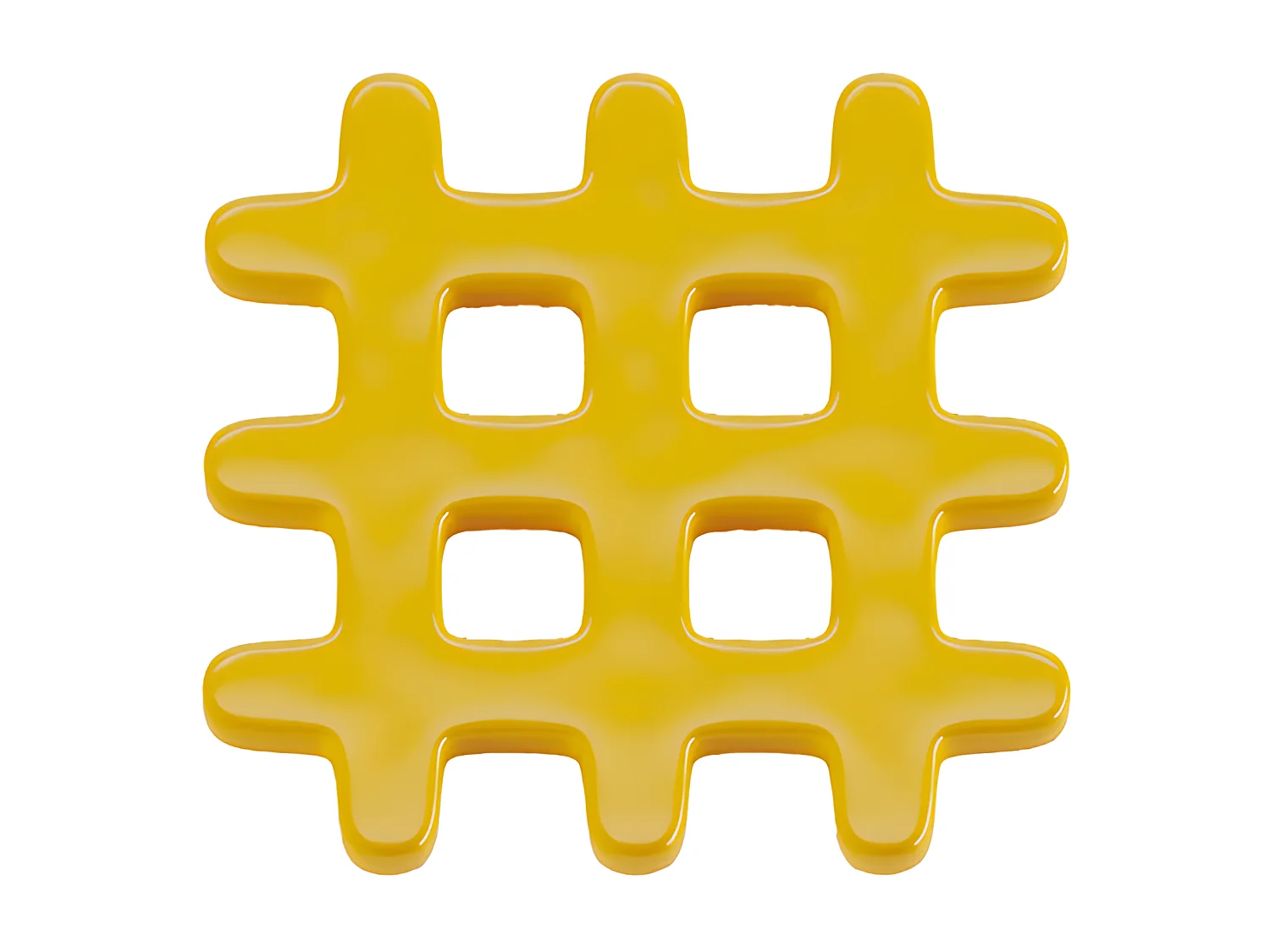 ALICANTE - Lot de 4 dessous de verre, carré céramique tressée jaune