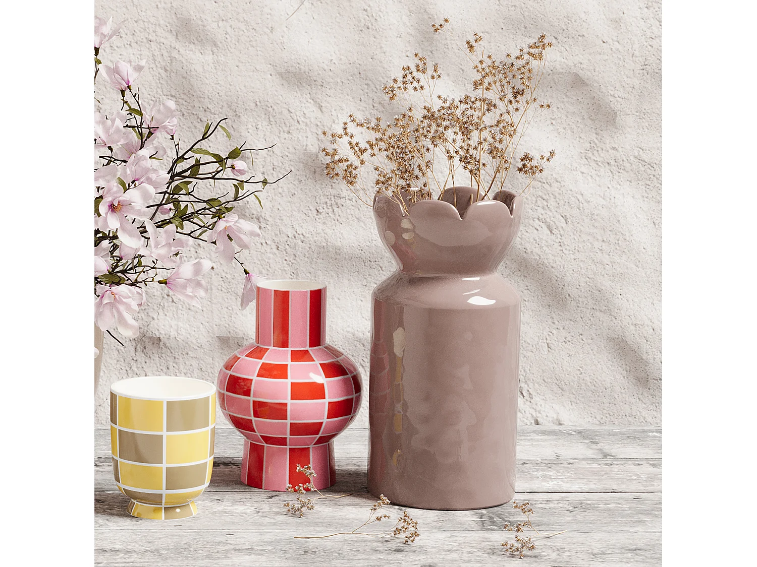 RIVOLI - Grand vase col tulipe céramique