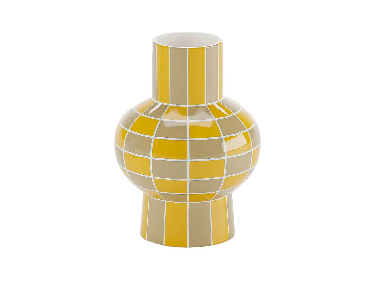 LOUVRE - Vase céramique motif damier