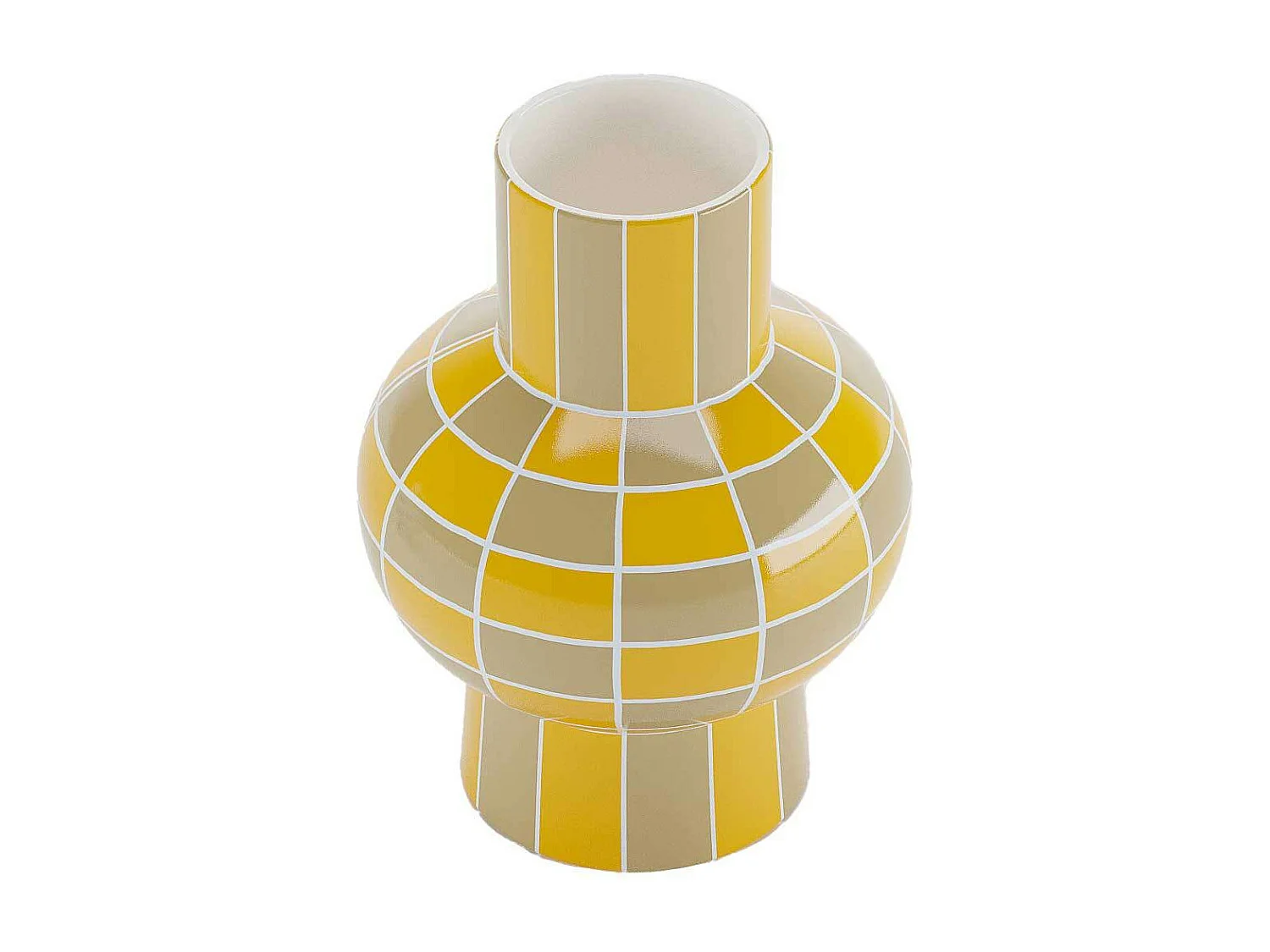 LOUVRE - Vase céramique motif damier