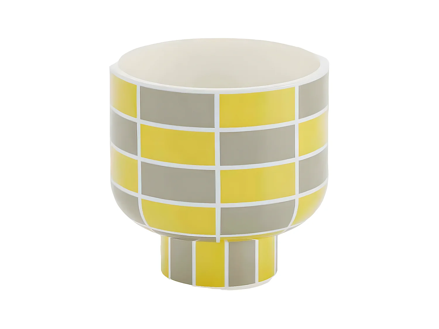 VERSAILLES - Vase céramique motif damier