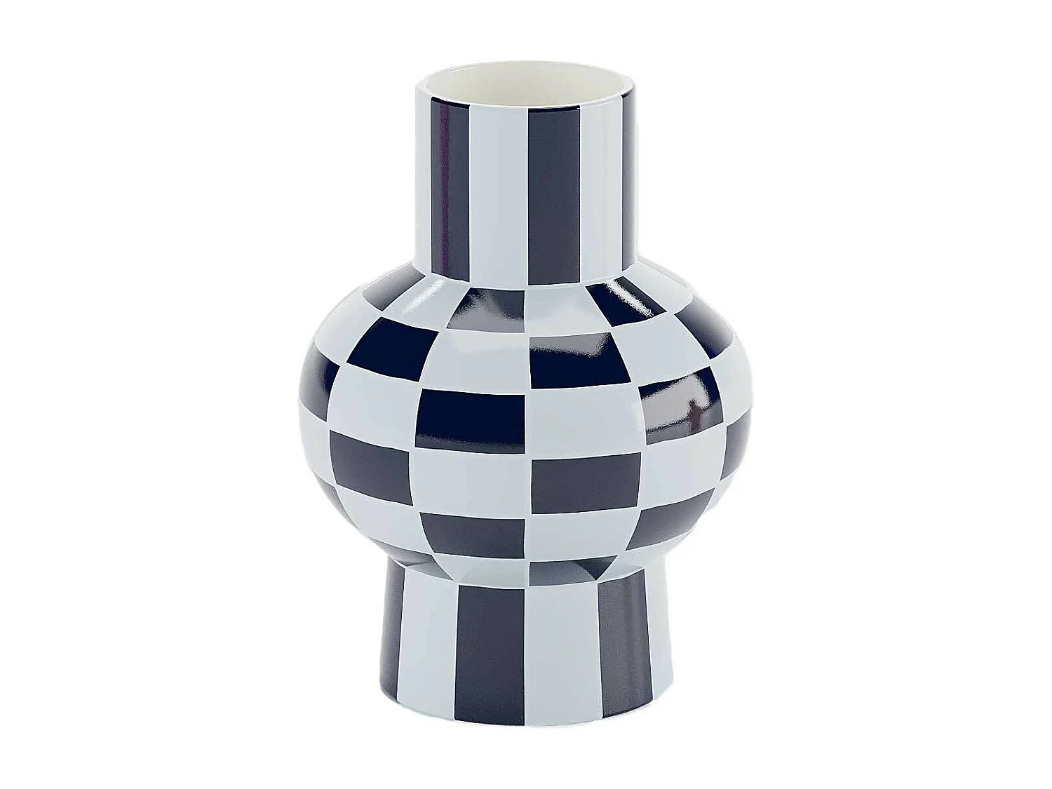 LOUVRE - Vase céramique motif damier