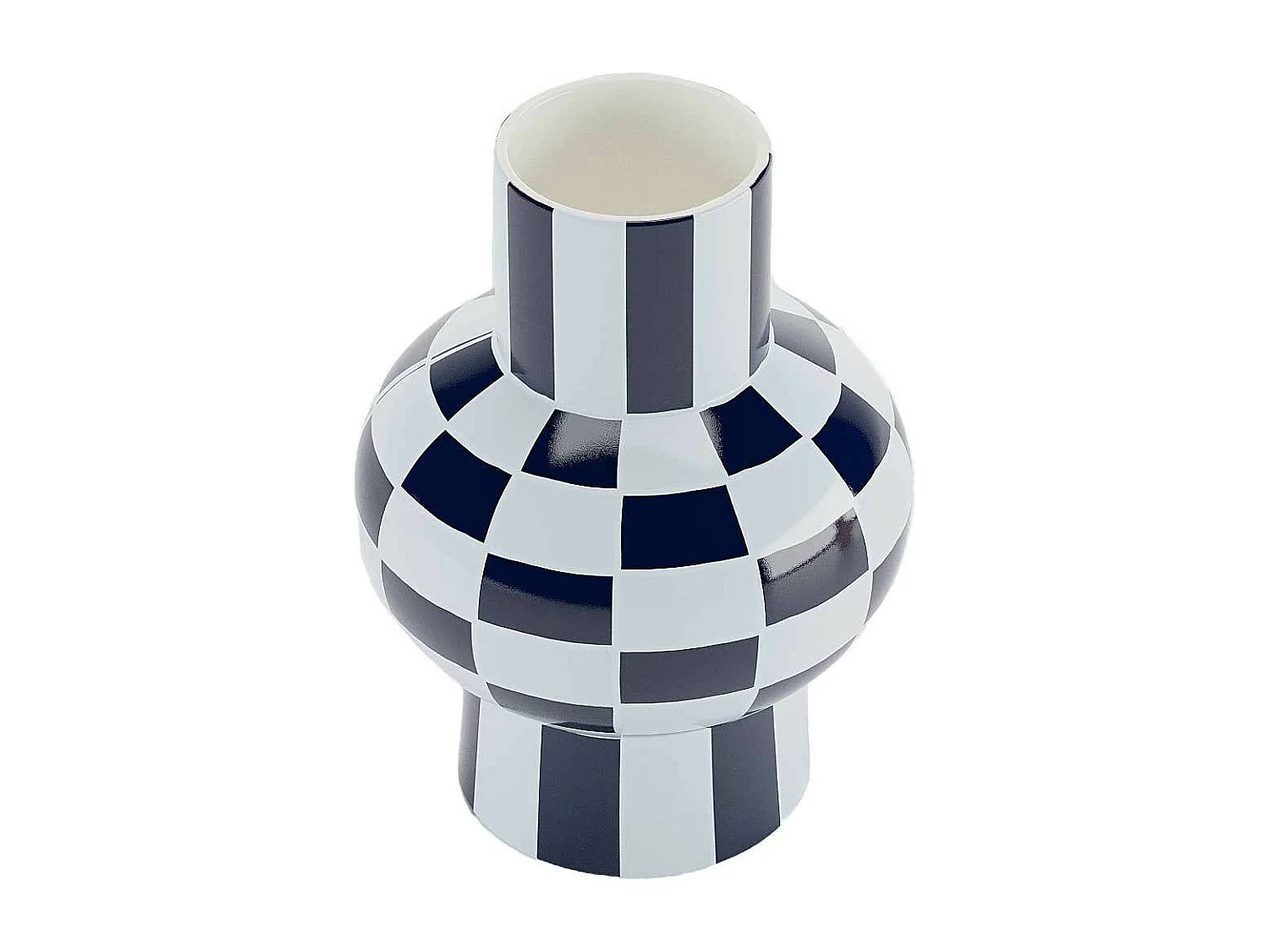 LOUVRE - Vase céramique motif damier