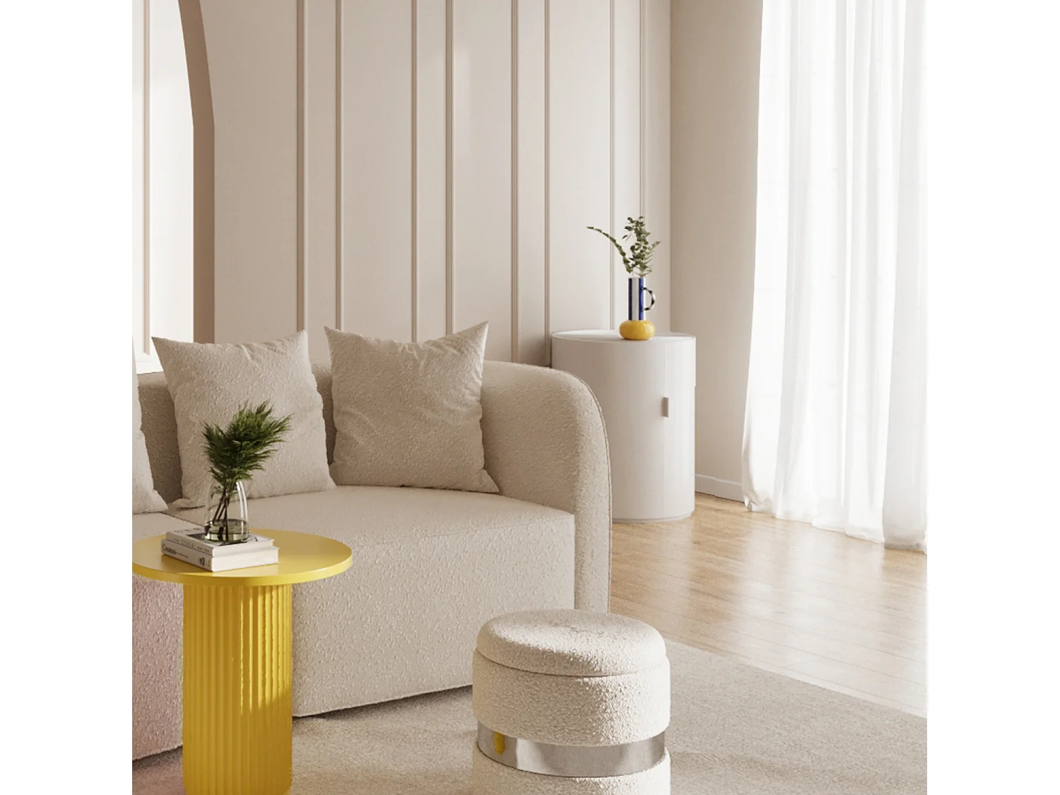 BIRMINGHAM - Vase décoratif en céramique avec poignée