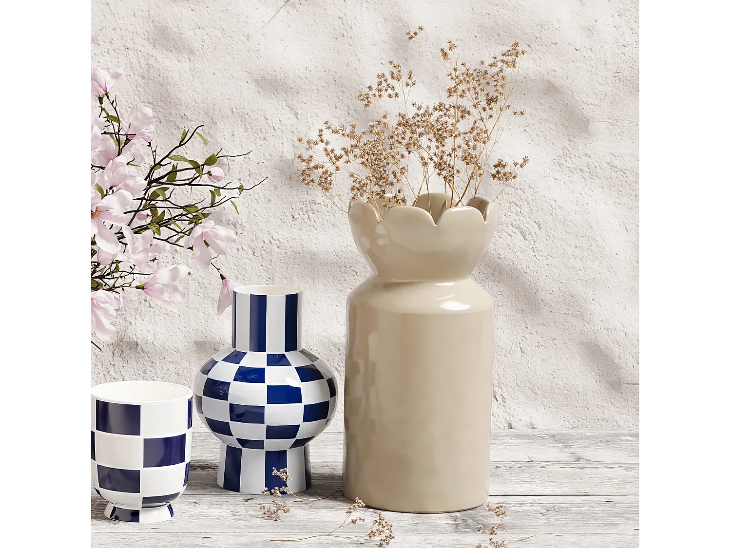 RIVOLI - Grand vase col tulipe céramique