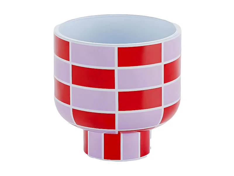 VERSAILLES - Vase céramique motif damier