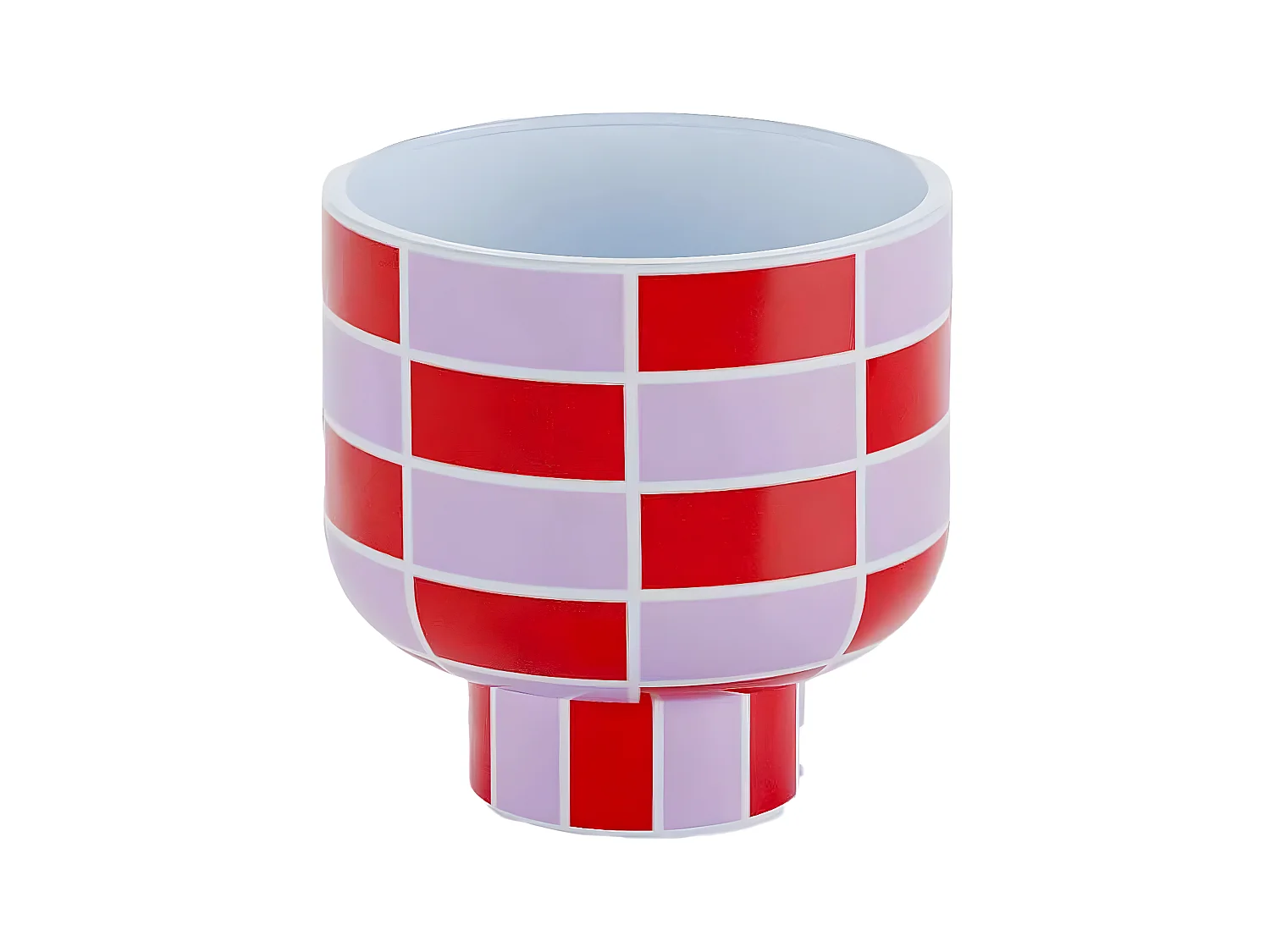 VERSAILLES - Vase céramique motif damier