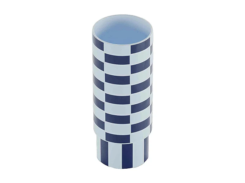 SOFIA - Vase céramique tube à damier