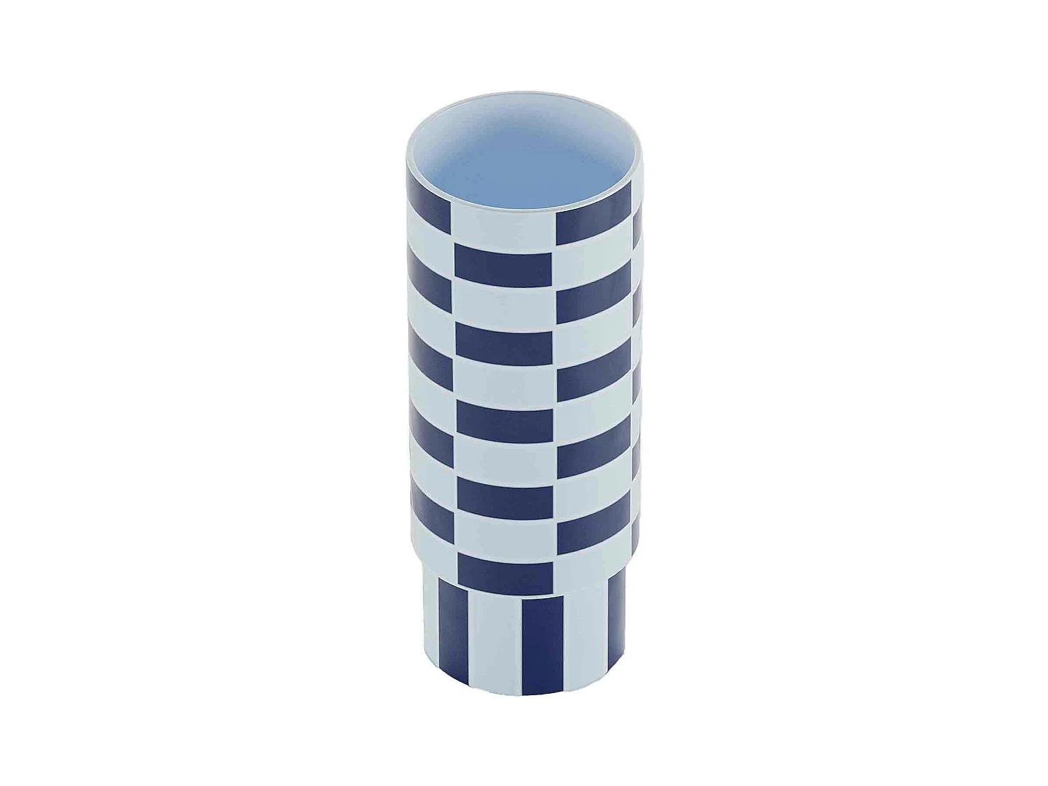 SOFIA - Vase céramique tube à damier