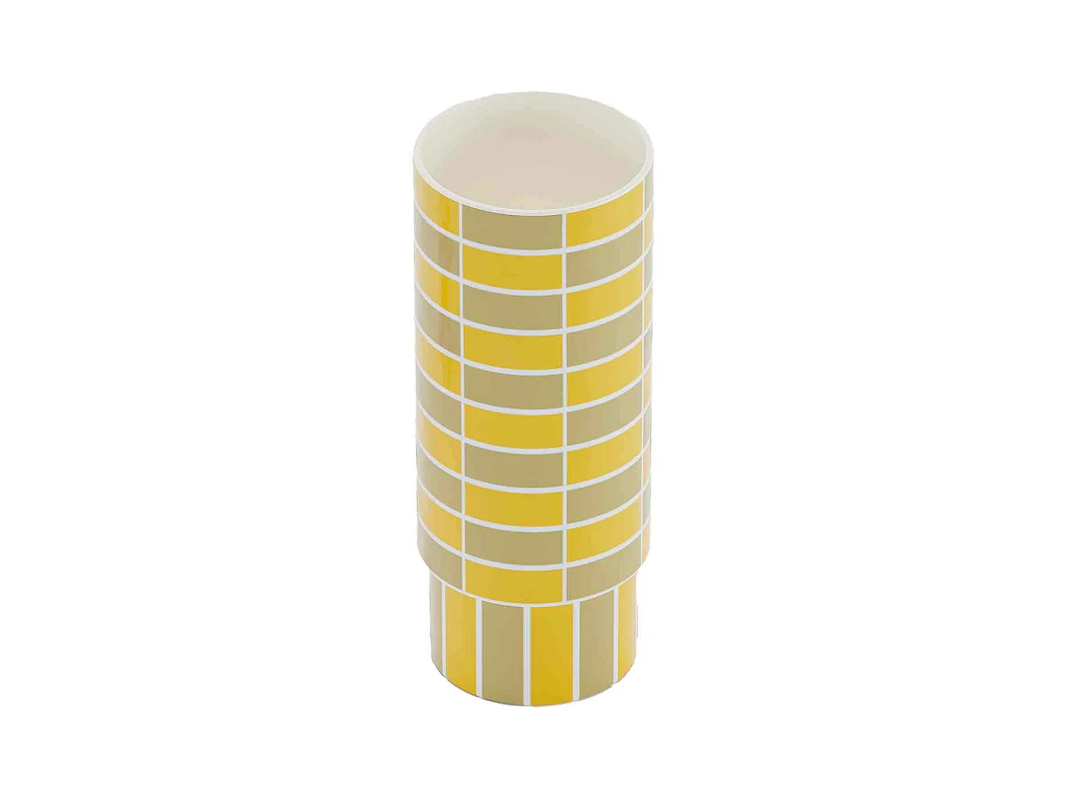 SOFIA - Vase céramique tube à damier