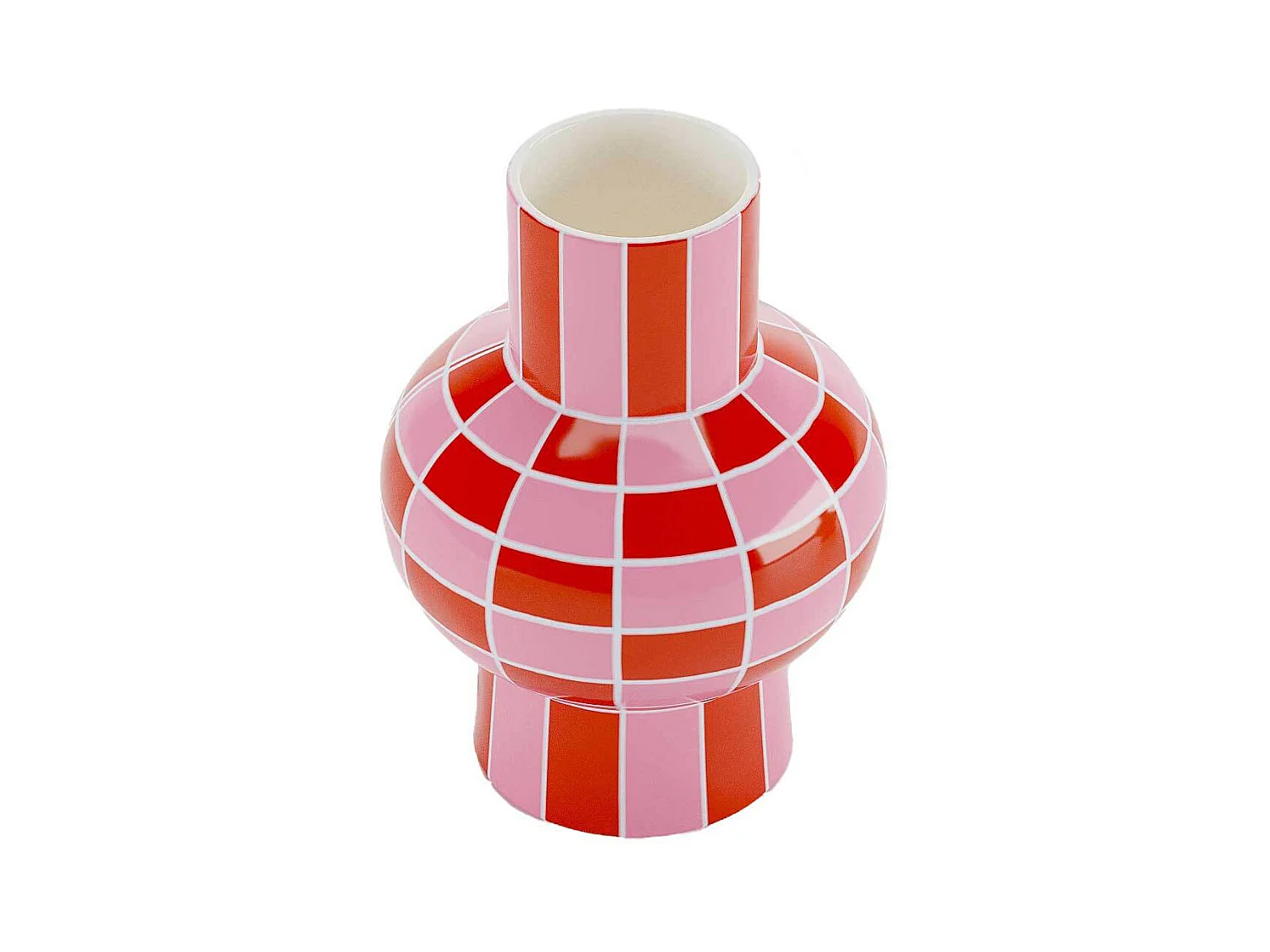 LOUVRE - Vase céramique motif damier