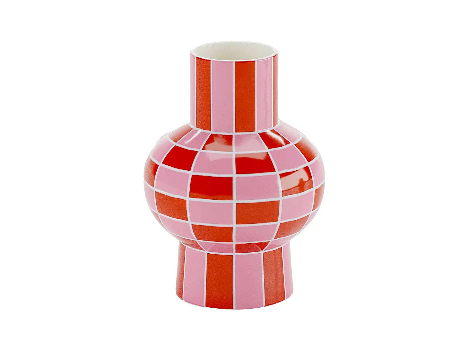 LOUVRE - Vase céramique motif damier
