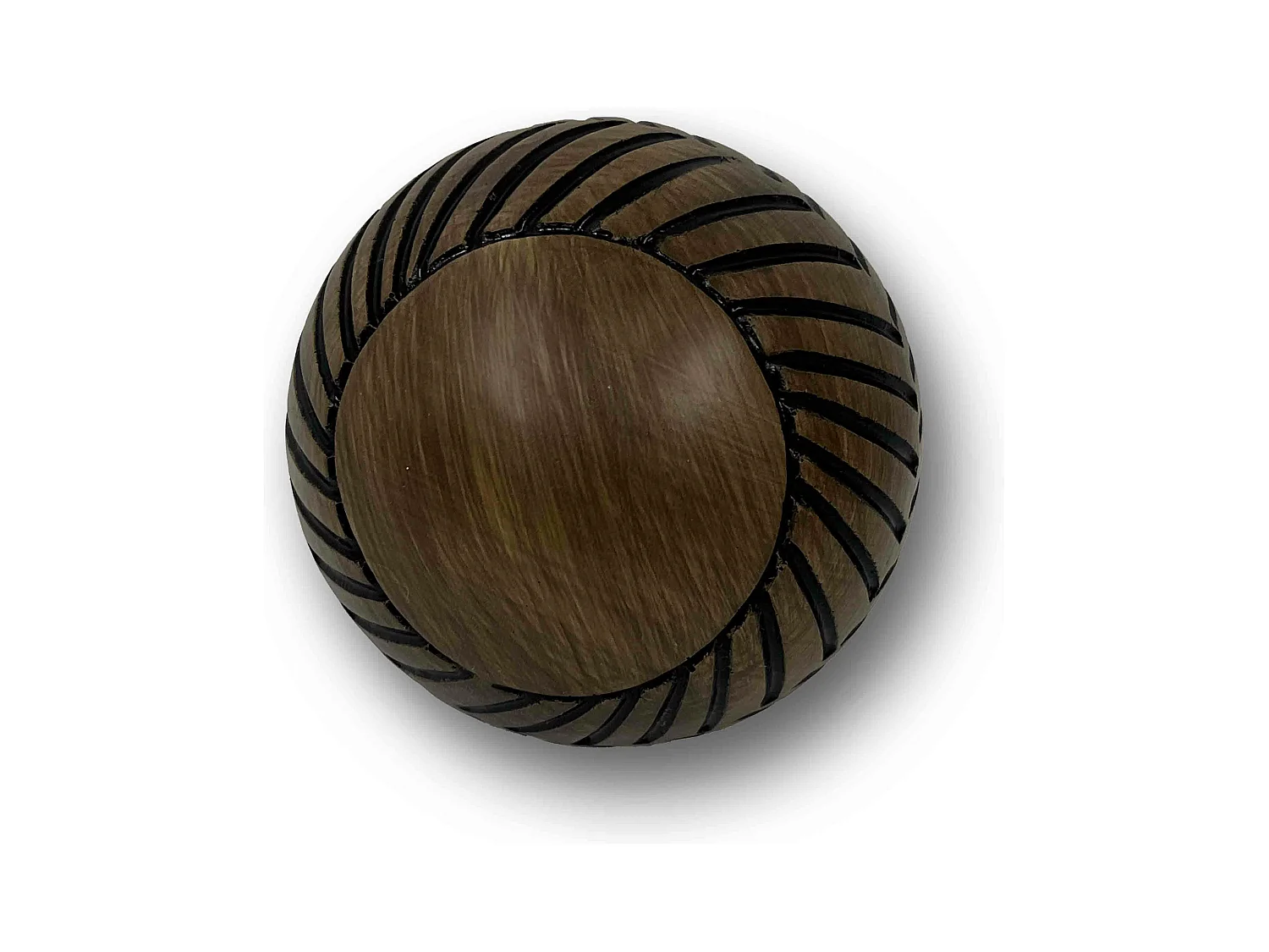 DELHI - Boule déco en résine effet bois sculpté
