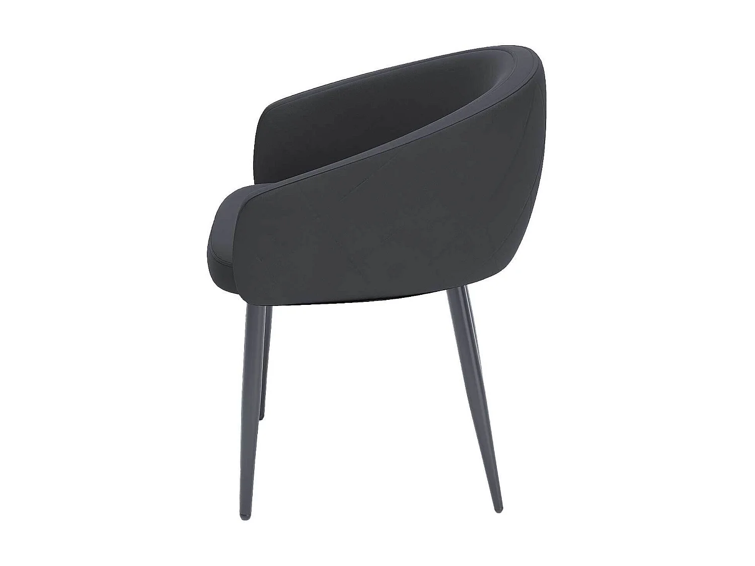 EUGÉNIE - Paire de fauteuils de table design velours