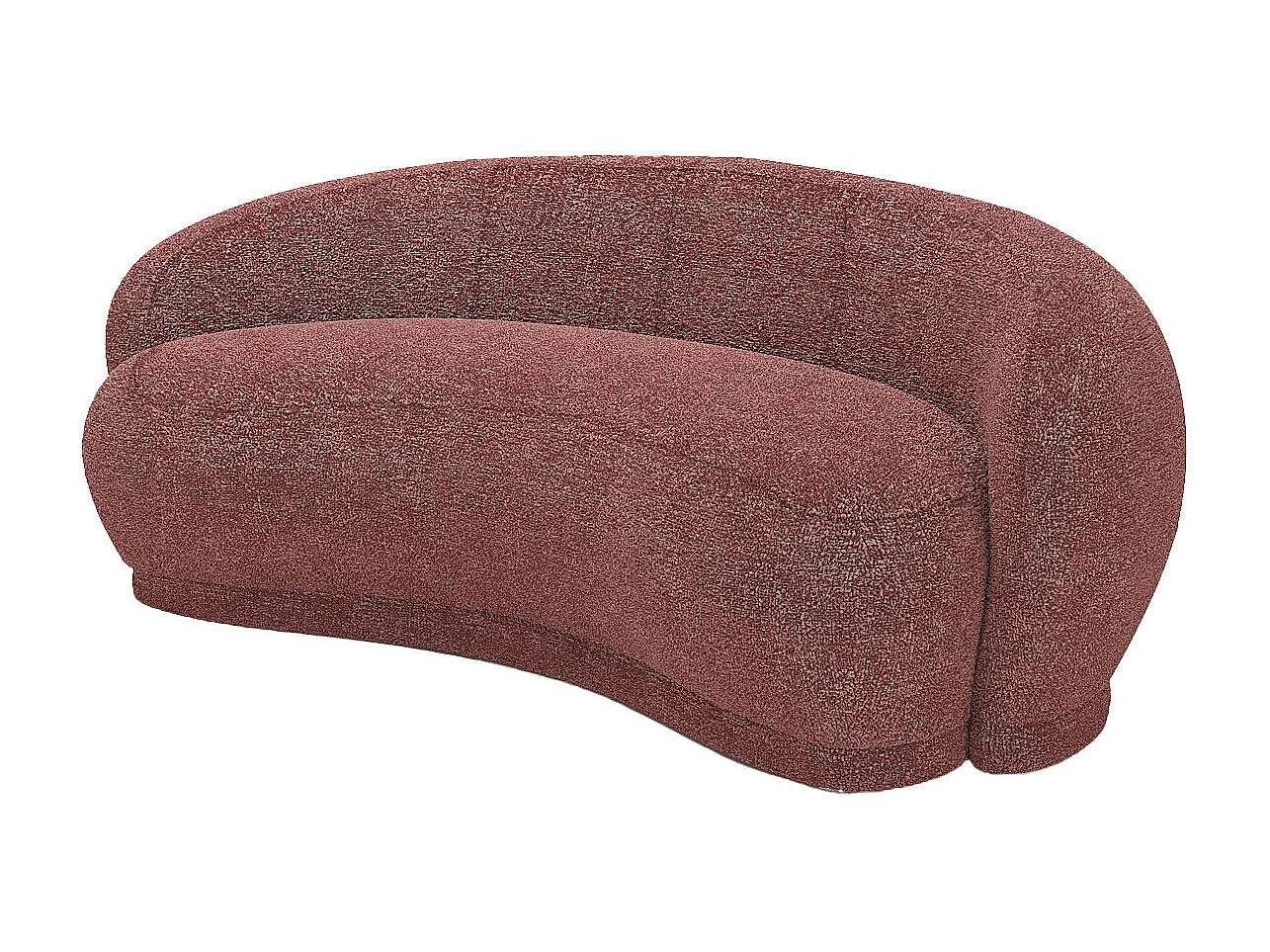 BIANCA - Canapé tissu bouclette rose