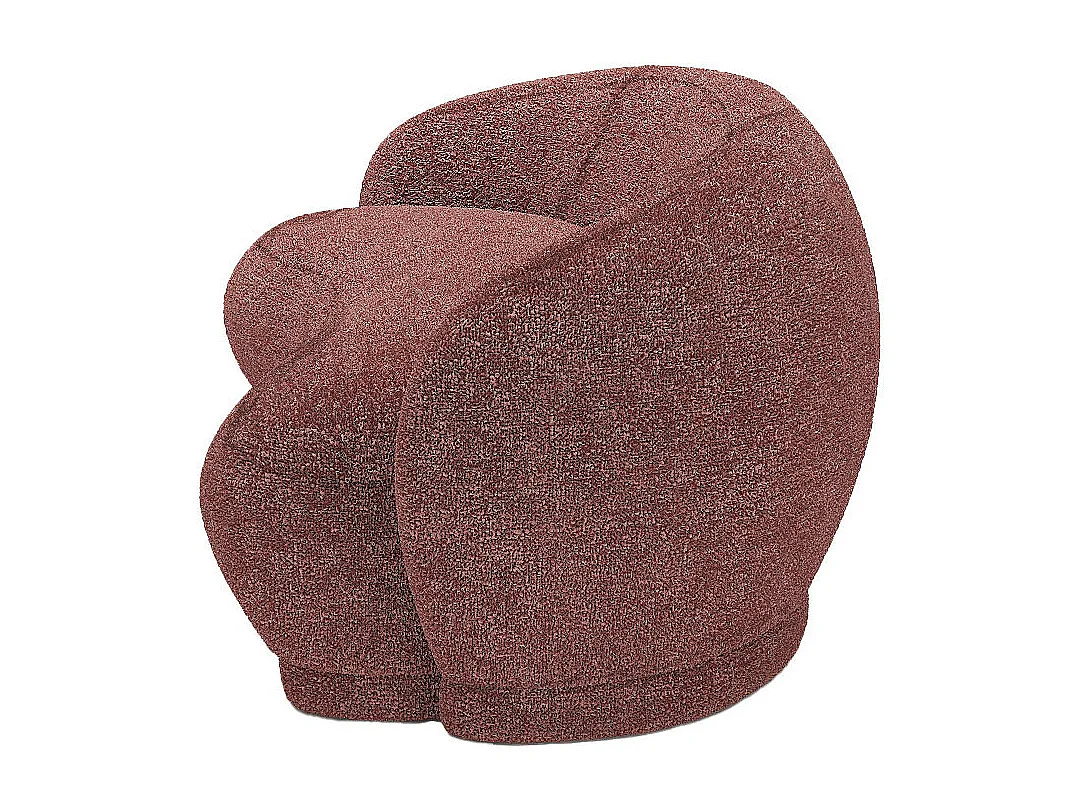 BIANCA - Canapé tissu bouclette rose