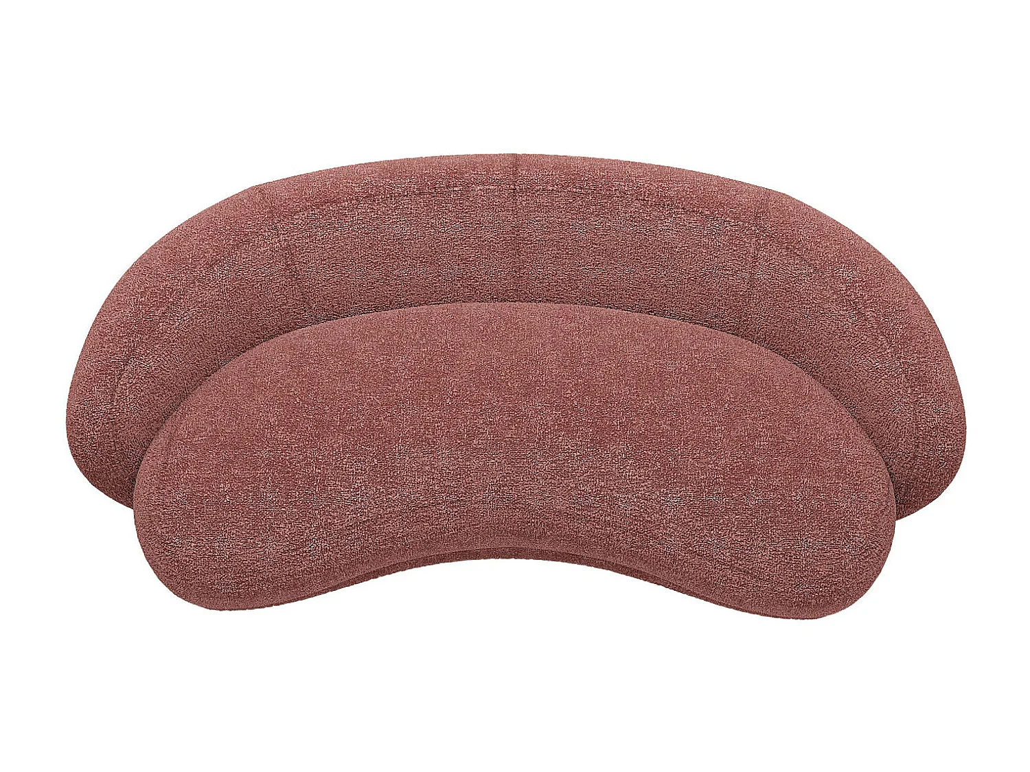 BIANCA - Canapé tissu bouclette rose