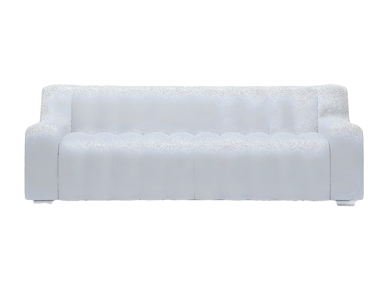 GARANCE - Canapé blanc tissu bouclette