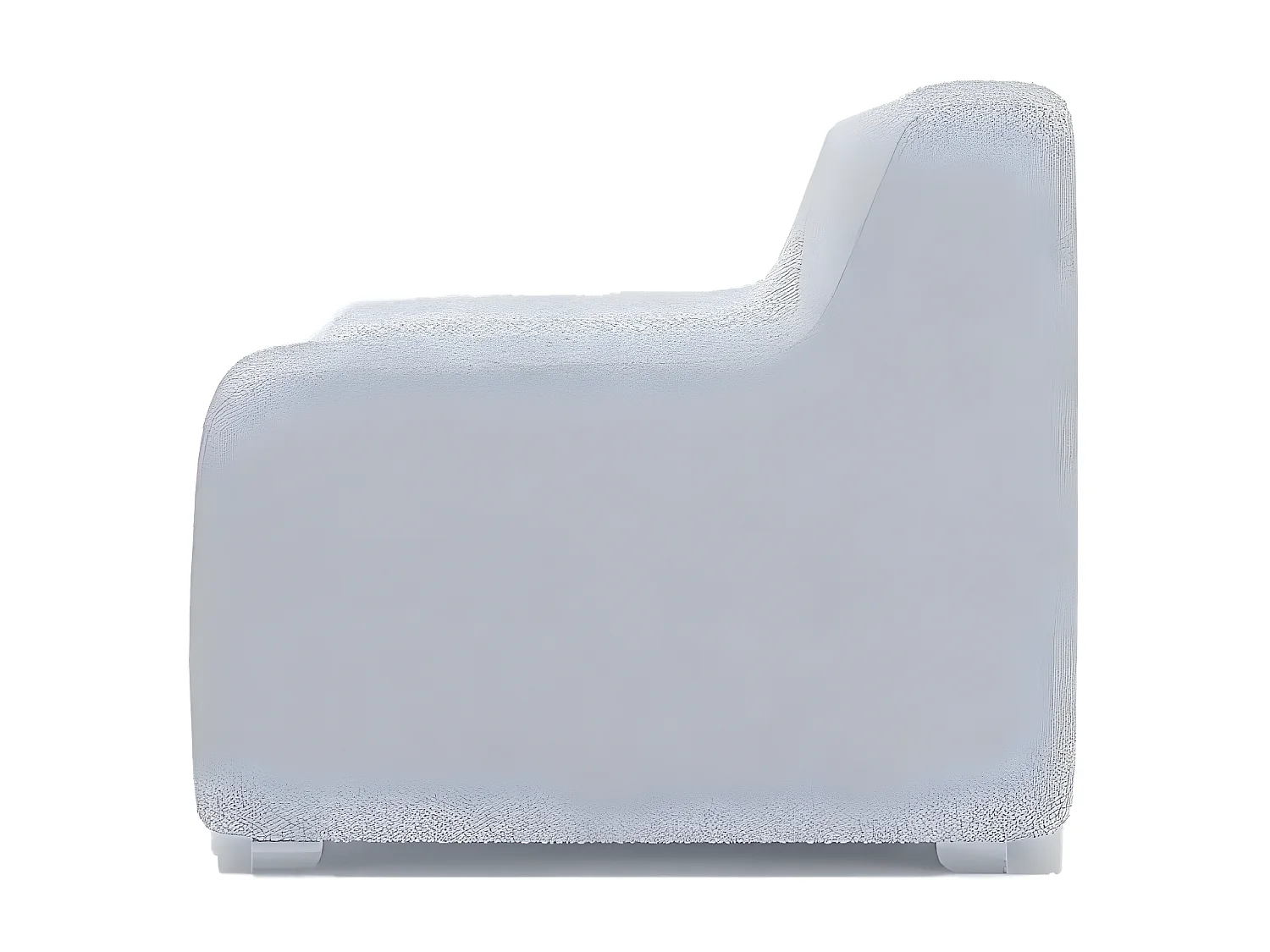 GARANCE - Canapé blanc tissu bouclette