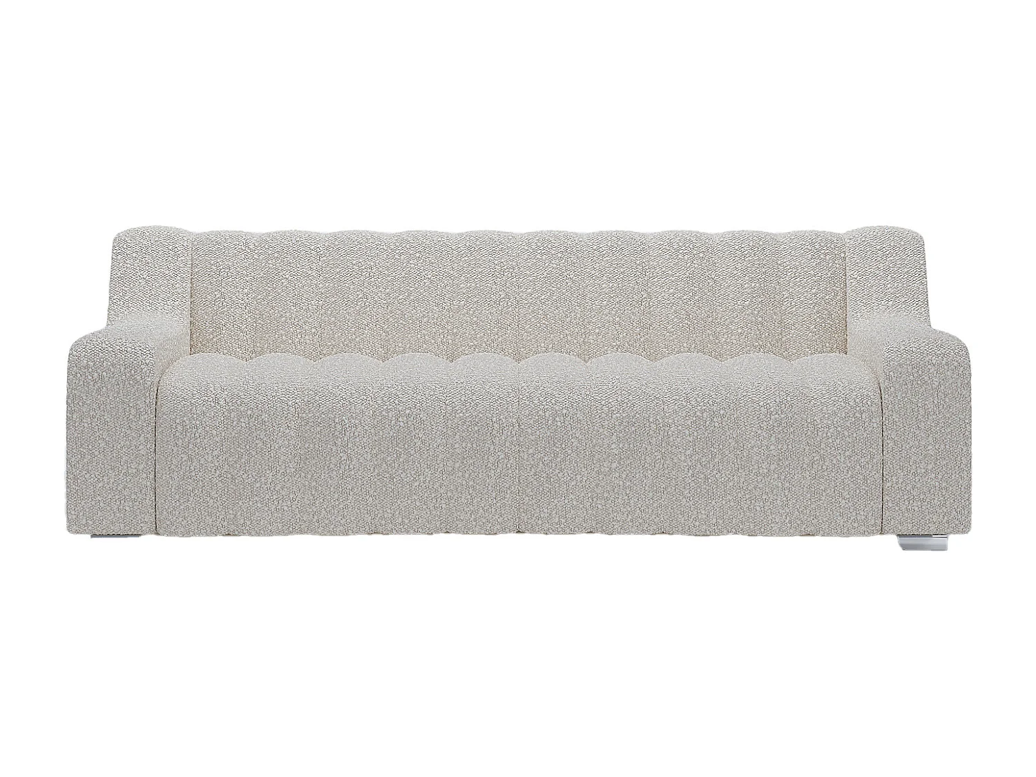 GARANCE - Canapé couleur crème tissu bouclette