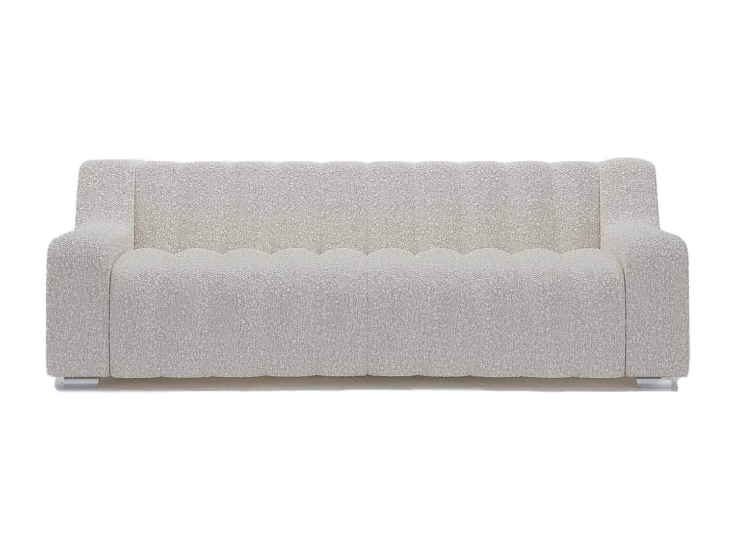 GARANCE - Canapé couleur crème tissu bouclette