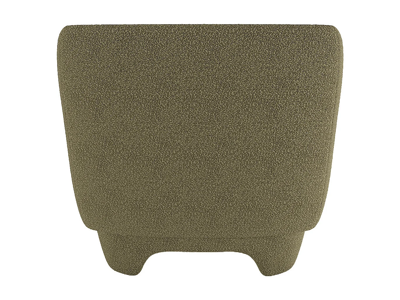 NOA - Fauteuil en laine bouclée vert kaki