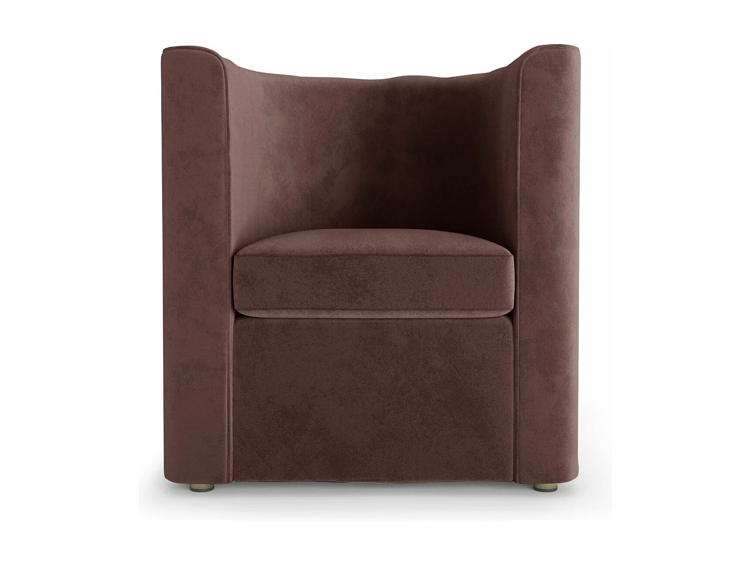 FRIDA - Fauteuil vintage en velours marron