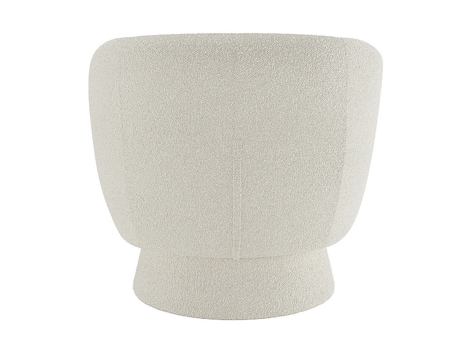 SALMA - Fauteuil bouclette pivotant couleur crème