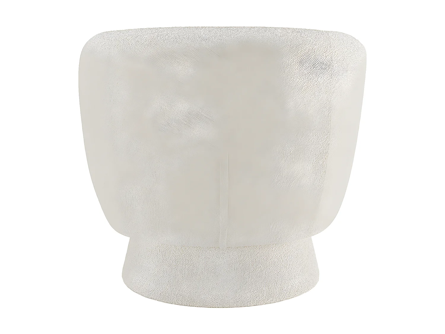 SALMA - Fauteuil bouclette pivotant couleur crème