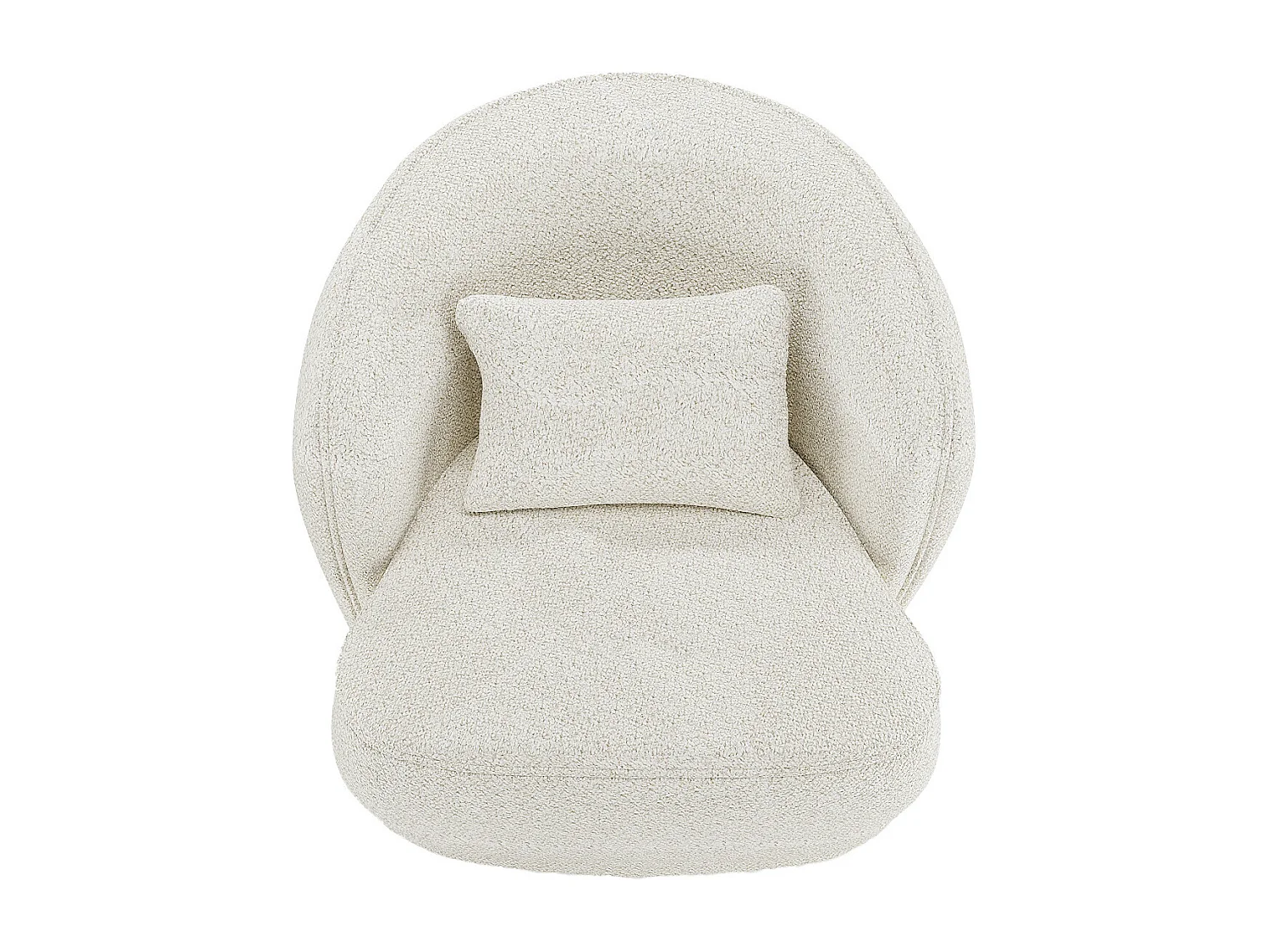 PABLO - Fauteuil design bouclé blanc