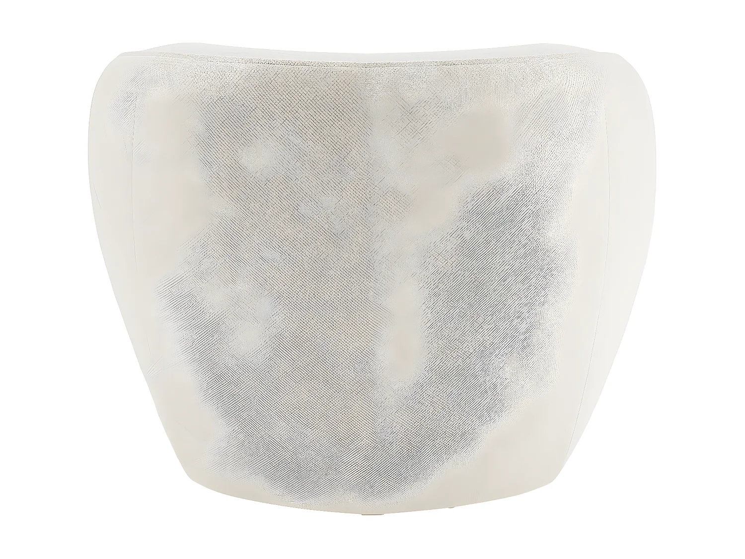 PABLO - Fauteuil design bouclé blanc