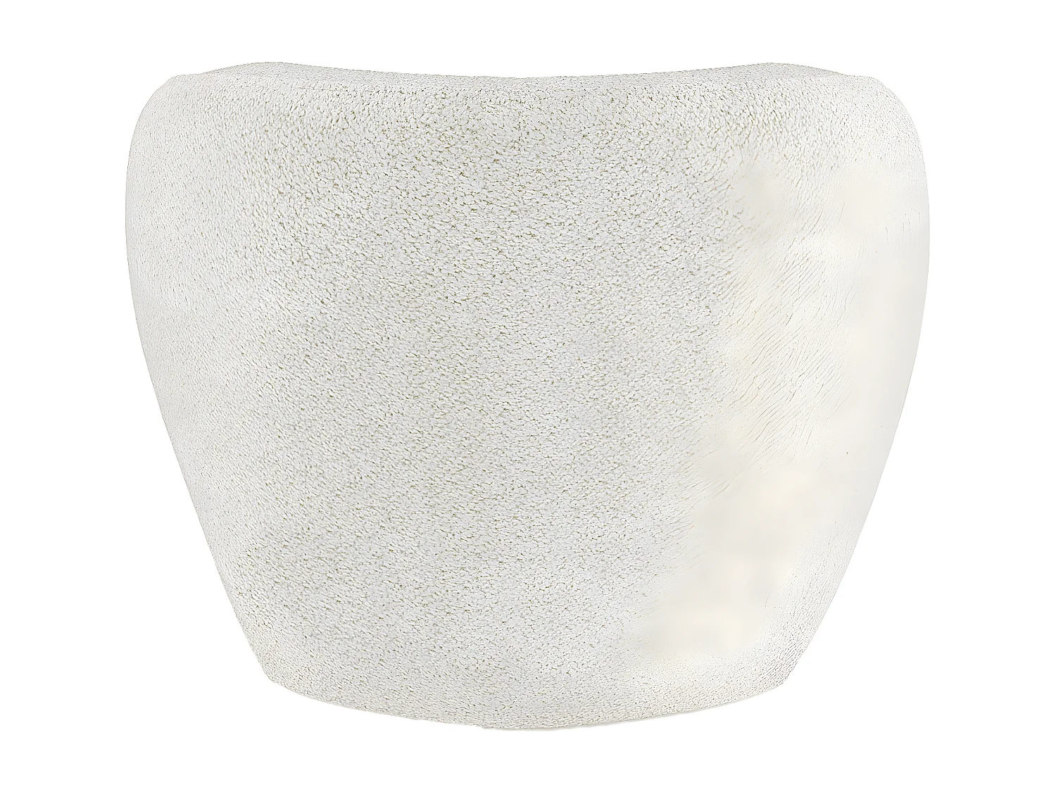 PABLO - Fauteuil design bouclé blanc