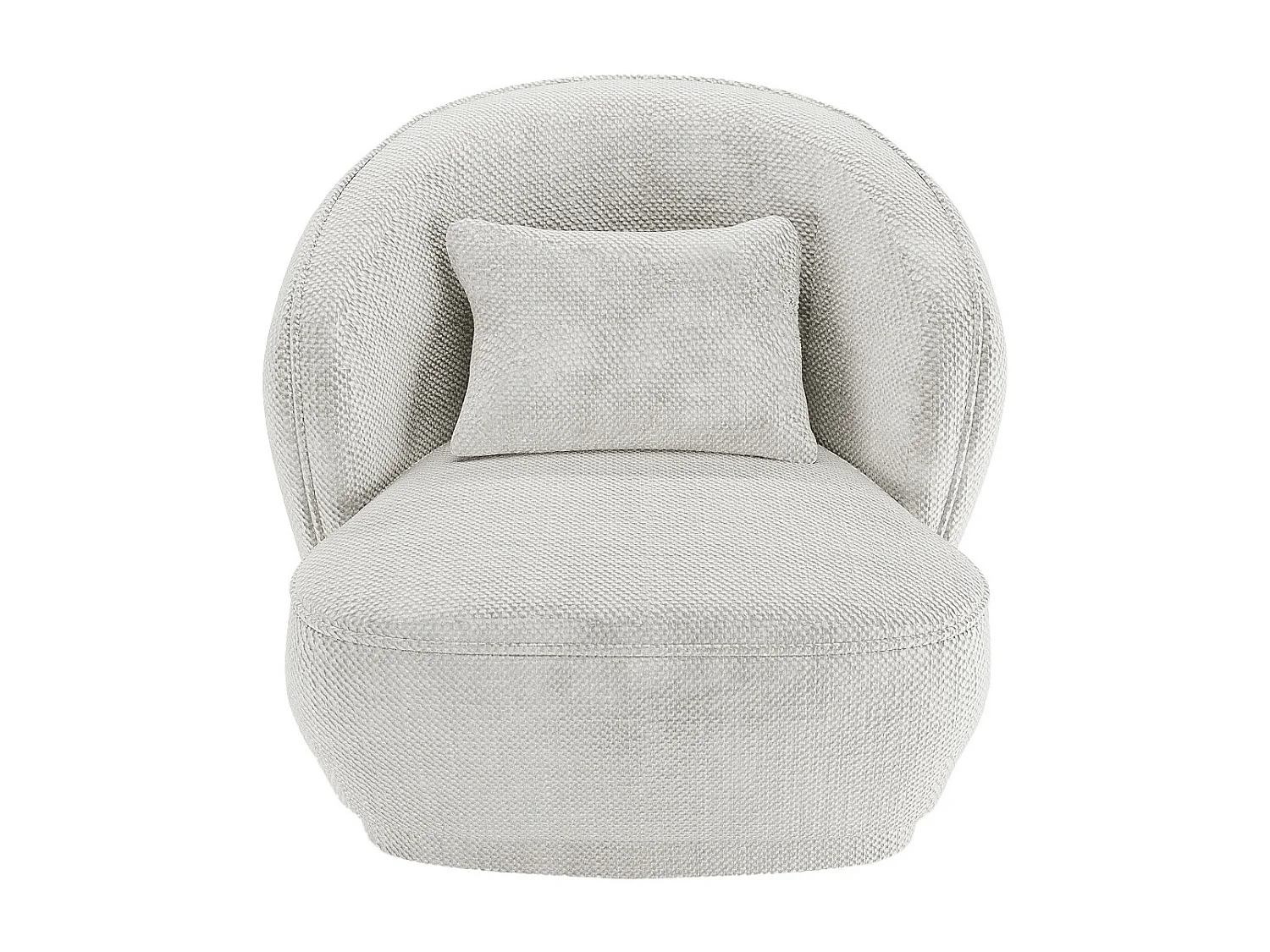 PABLO - Fauteuil design tissu chenille blanc