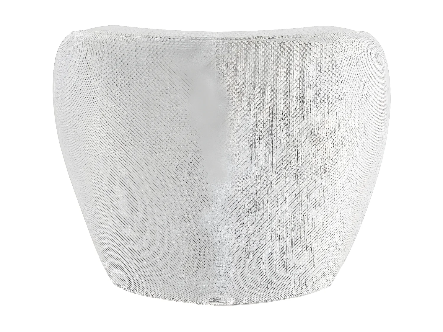 PABLO - Fauteuil design tissu chenille blanc