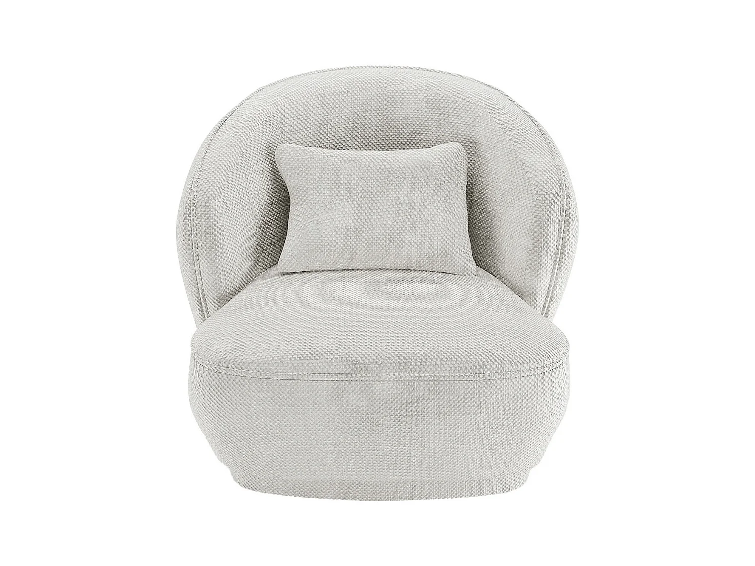 PABLO - Fauteuil design tissu chenille blanc