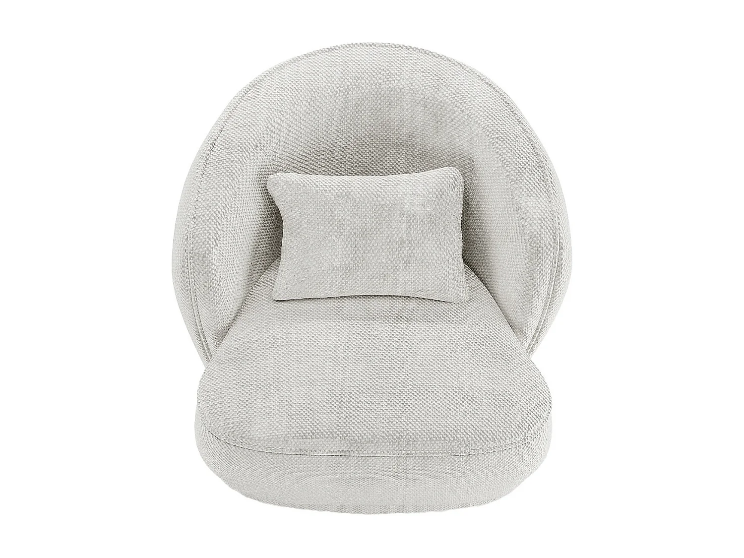PABLO - Fauteuil design tissu chenille blanc