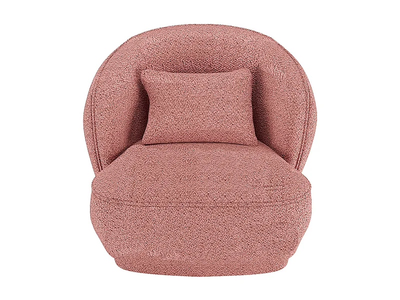 PABLO - Fauteuil design bouclé rose