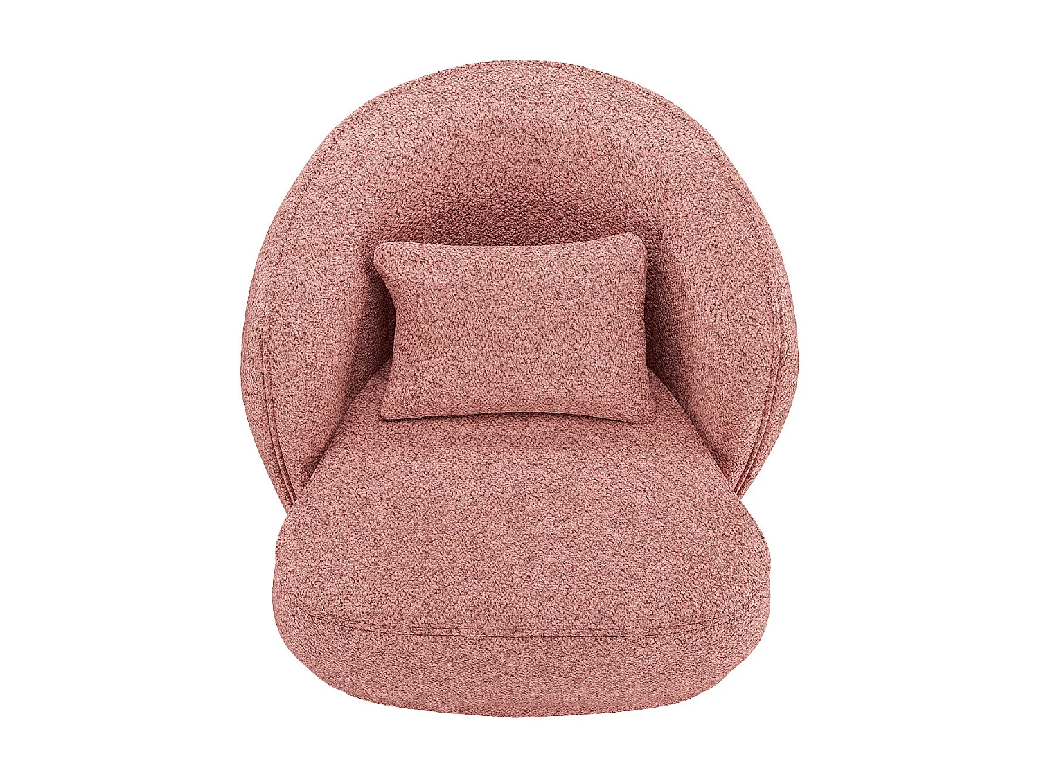 PABLO - Fauteuil design bouclé rose