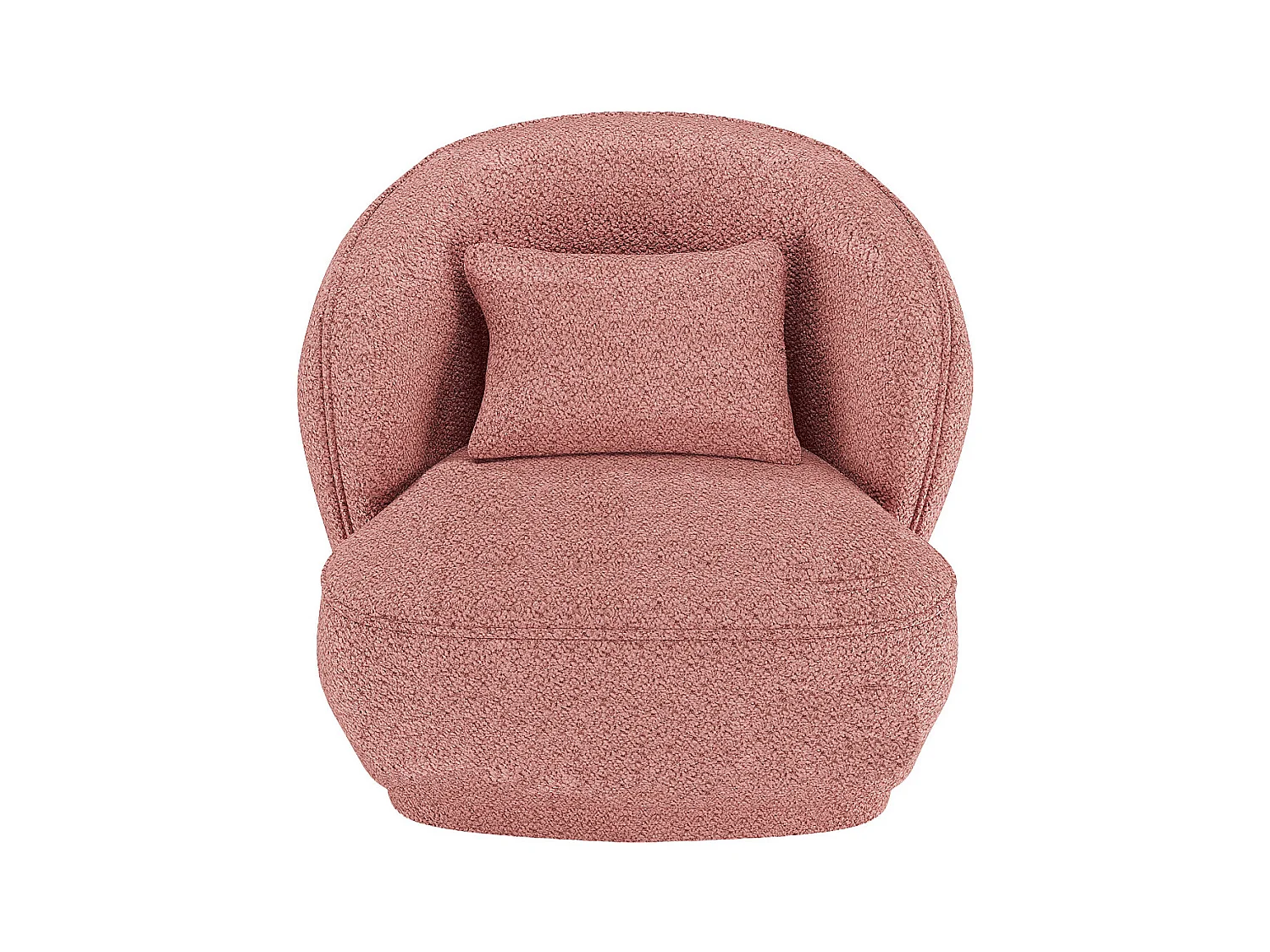 PABLO - Fauteuil design bouclé rose