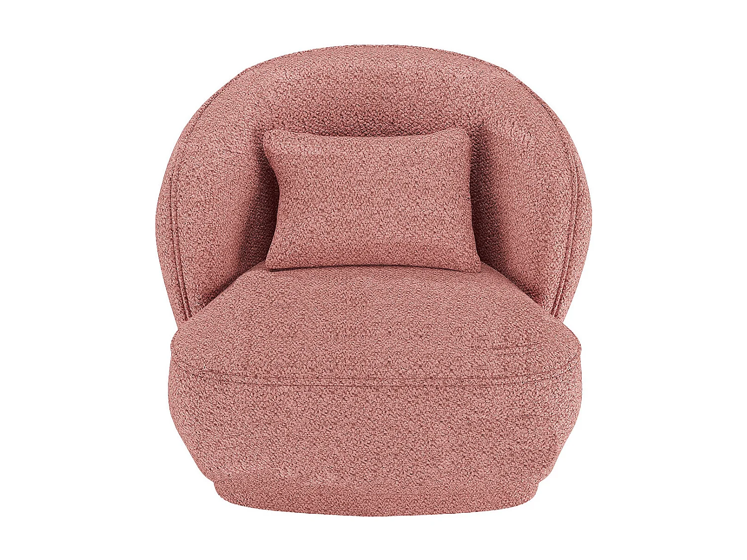 PABLO - Fauteuil design bouclé rose