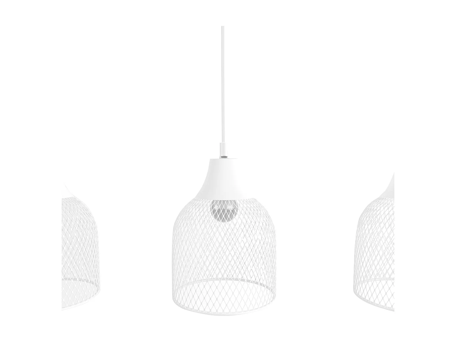 VILLADORO - Suspension triple en métal blanc