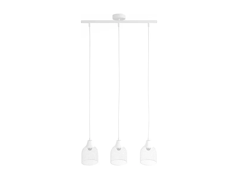 VILLADORO - Suspension triple en métal blanc