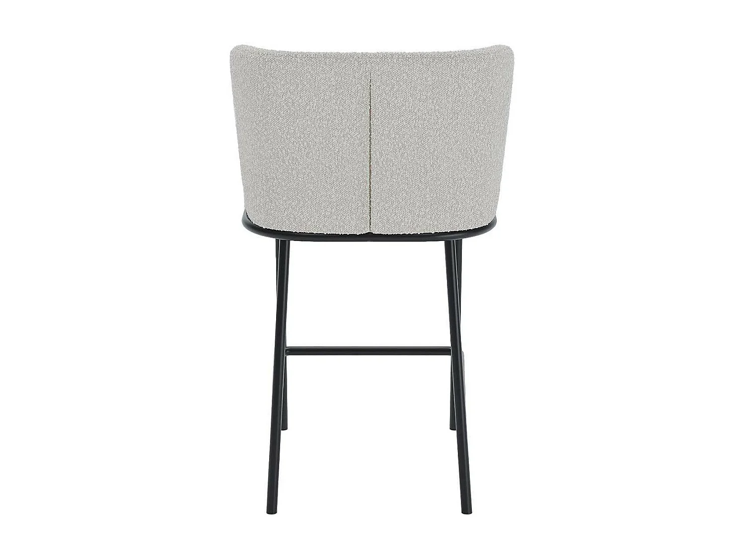 CÉSAR - Lot de 2 tabourets de bar tissu bouclé