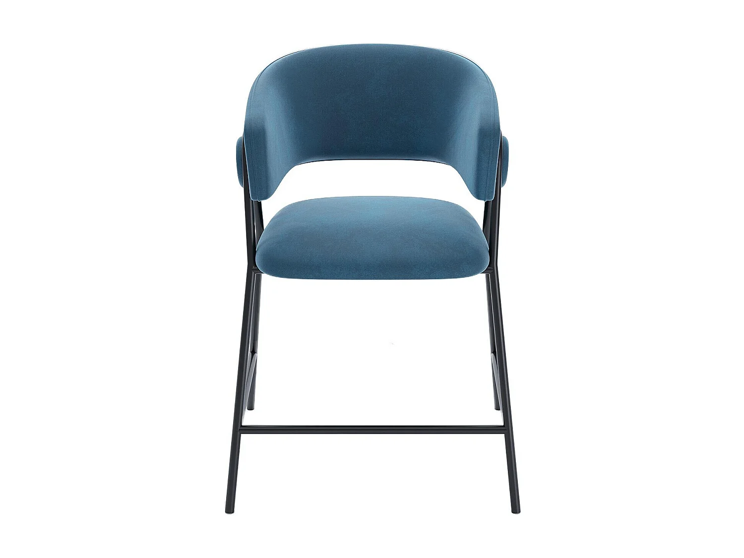 BONNIE - Lot de 2 tabourets de bar avec dossier, velours