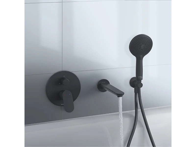 Mitigeur bain douche encastré DURAVIT Wave noir mat