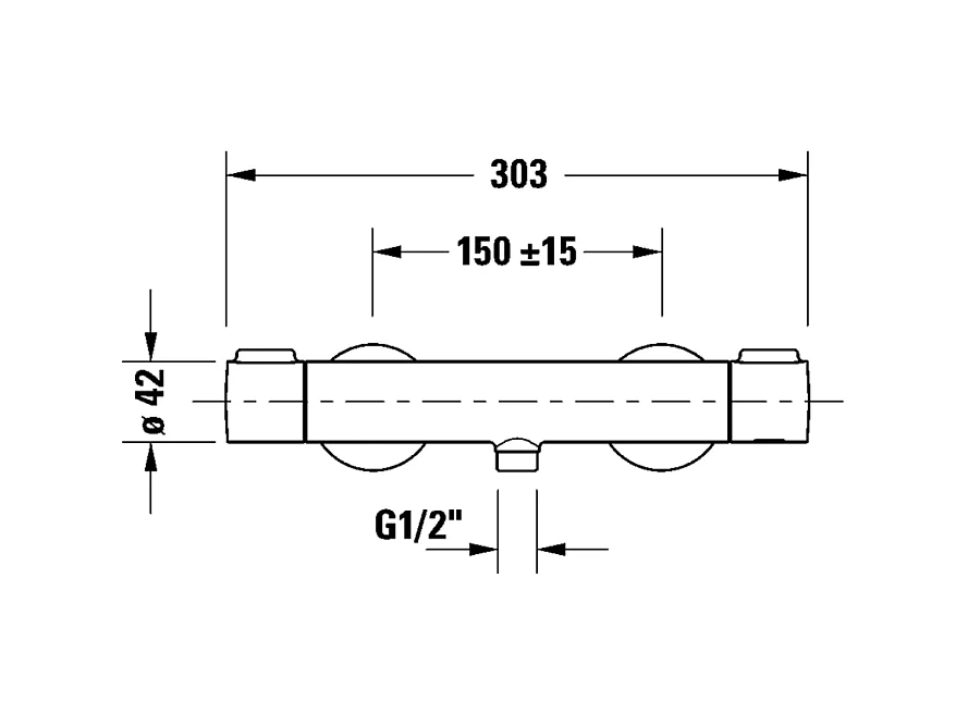 Mitigeur de douche thermostatique DURAVIT 1000 doré poli