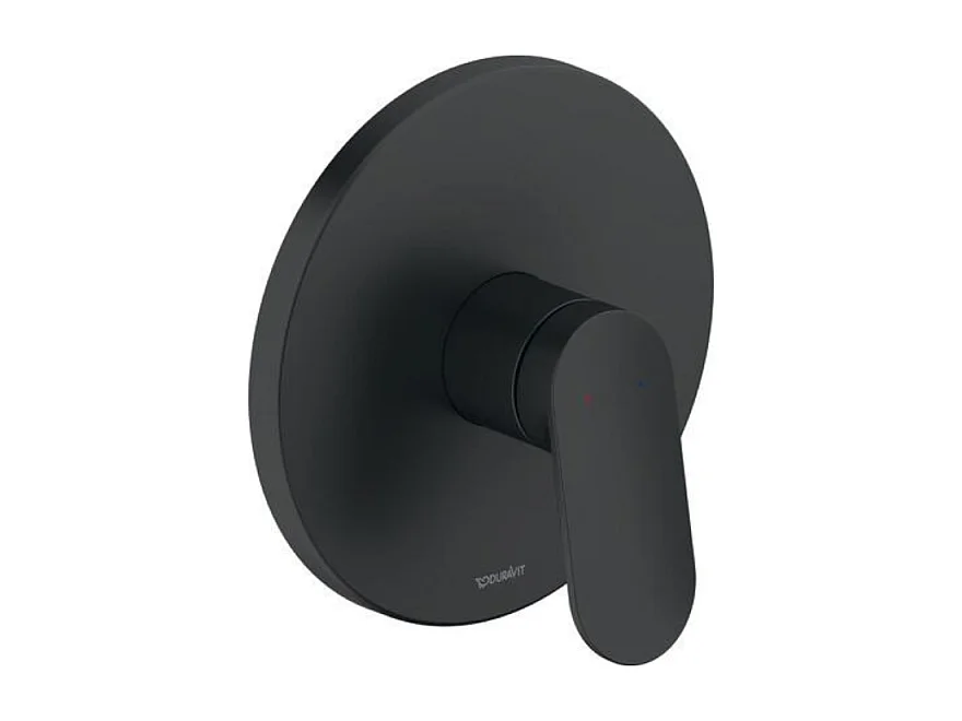 Façade robinet encastré 2 sorties DURAVIT Wave sans inverseur noir mat